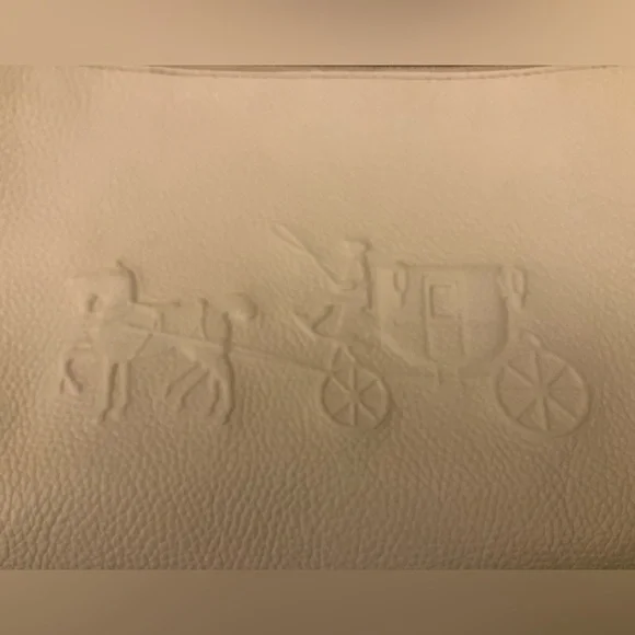 EMBOSSED HORSE AND CARRIAGE CHARLEY CROSSBODY IN PEBBLE LEATHER in Blush Pink - Picture 8 of 12